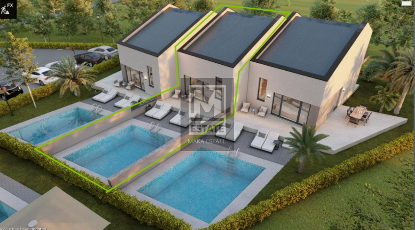 Parenzo, dintorni, moderna casa a schiera con piscina!