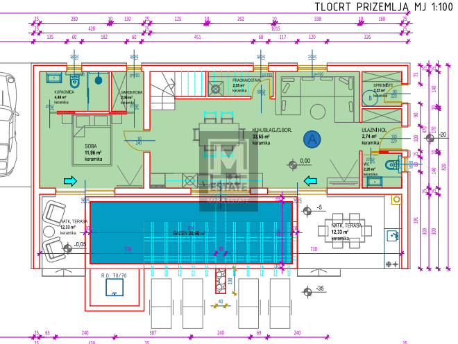 Parenzo, dintorni, moderna villa bifamiliare con piscina a 4 km dal mare!