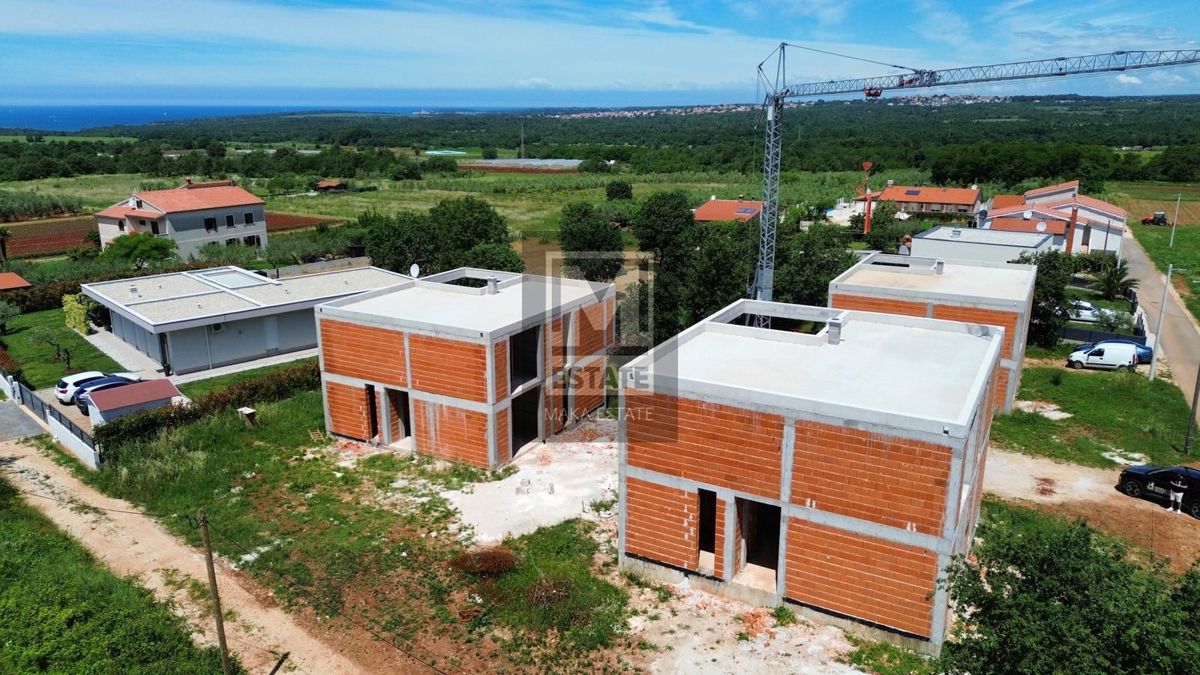 Parenzo, dintorni, casa nella fase Rohbau con vista aperta sul mare!