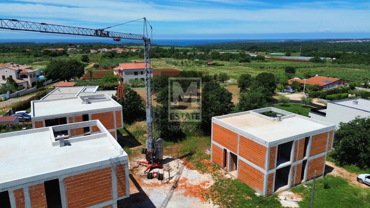 Parenzo, dintorni, casa nella fase Rohbau con vista aperta sul mare!