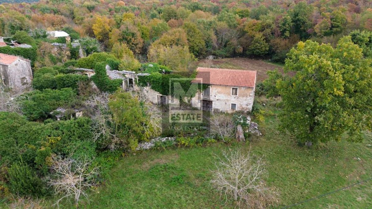 Istria, Oprtalj, tenuta con ampio terreno e vista mare!