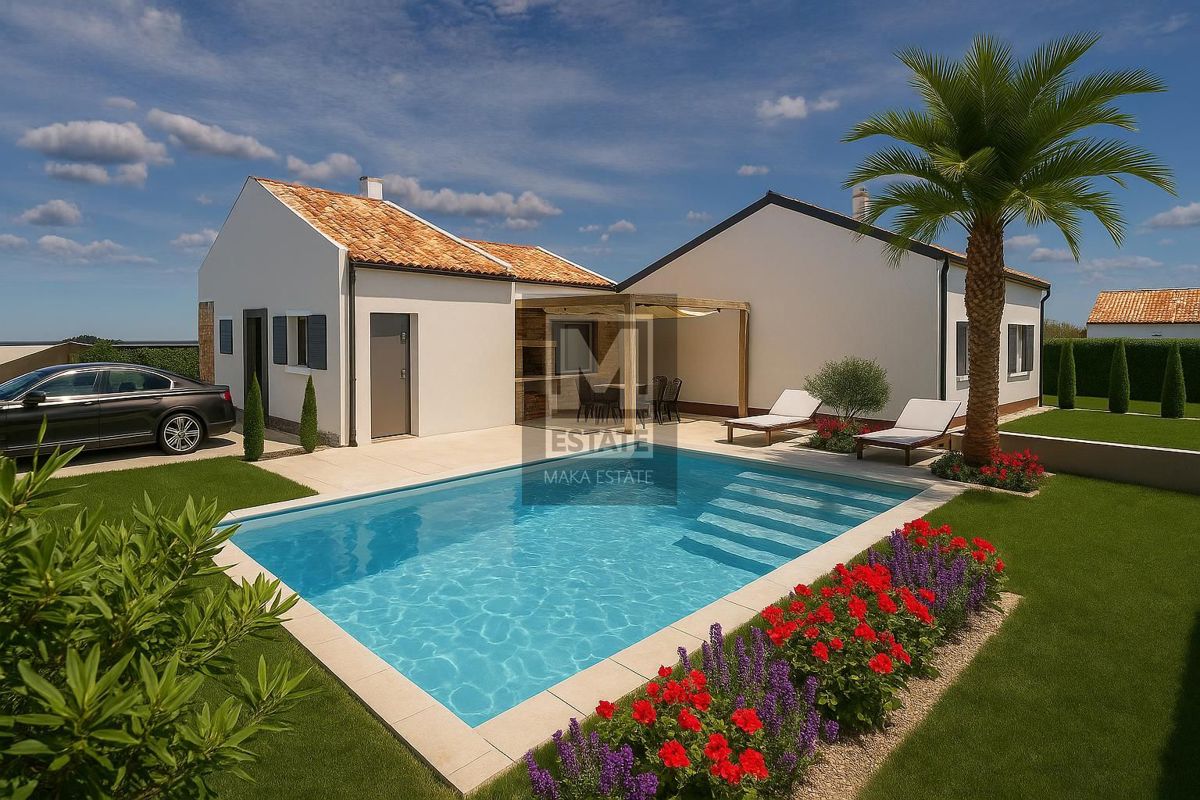 Parenzo, dintorni, casa al piano terra con piscina in costruzione!