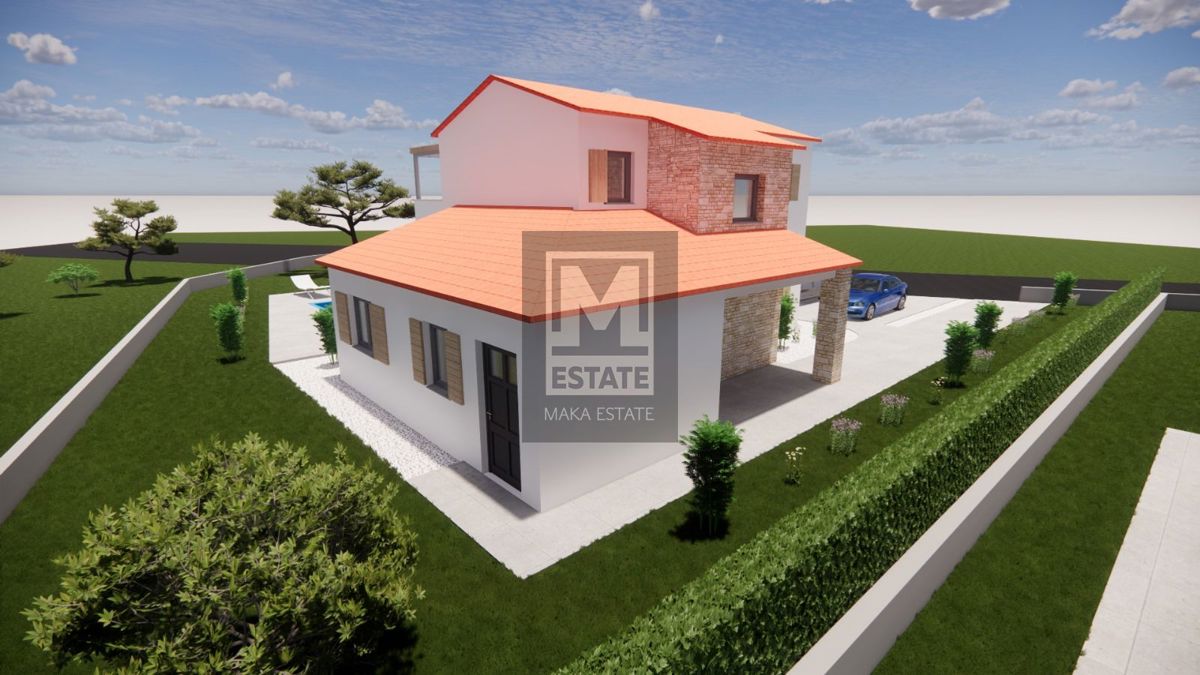 Parenzo, Kaštelir-Tadini, 2 Terreno edificabile con permesso di costruire per due case e terreno agricolo!!