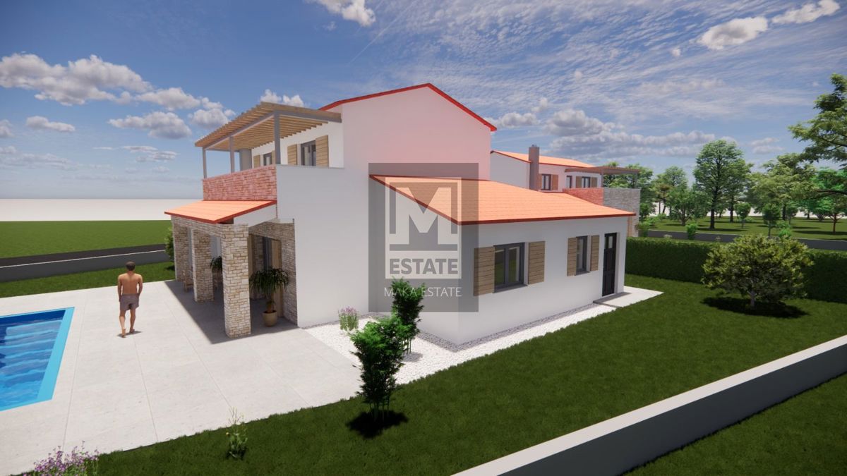 Parenzo, Kaštelir-Tadini, 2 Terreno edificabile con permesso di costruire per due case e terreno agricolo!!