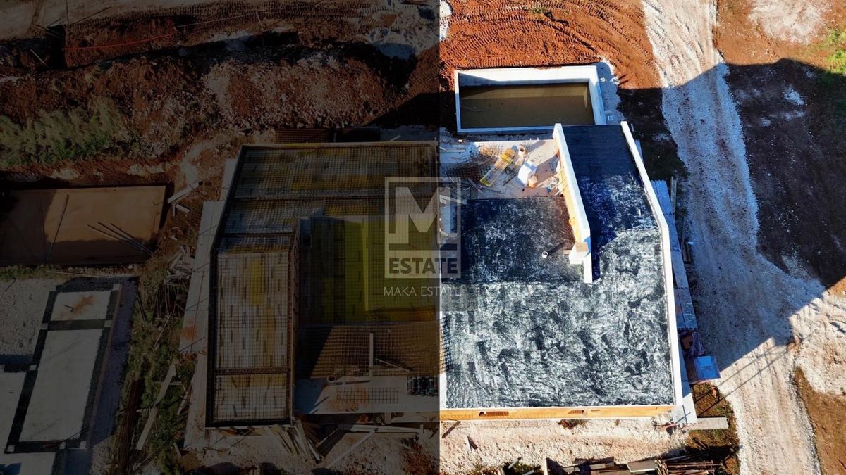 Parenzo, dintorni, moderna casa a un piano con piscina in fase di completamento!
