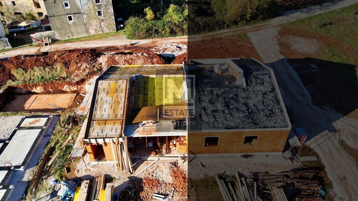 Parenzo, dintorni, moderna casa a un piano in fase di completamento, posizione interessante!