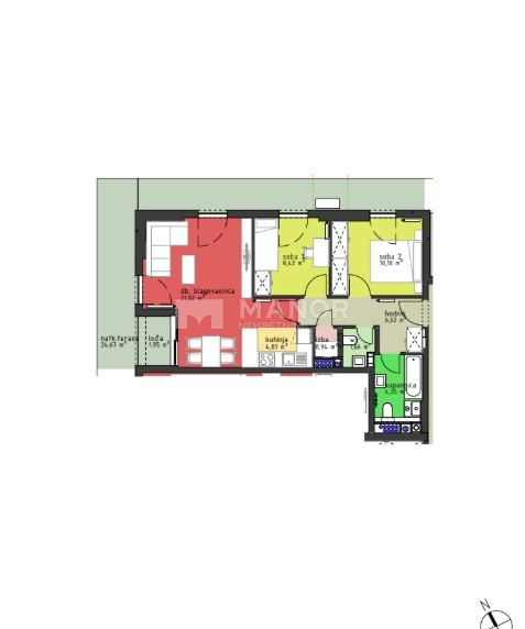 Appartamento Kantrida, Rijeka, 85m2