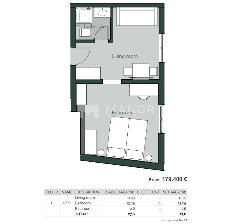 Appartamento Crikvenica, 23,03m2
