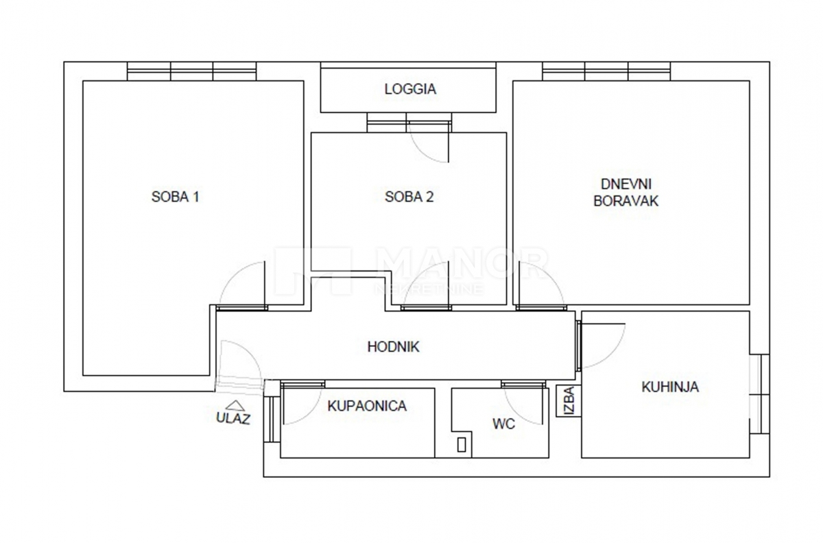 Appartamento Turnić, Rijeka, 54m2