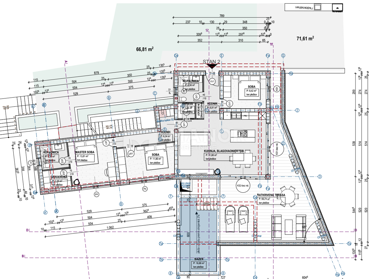 Appartamento Pulac, Rijeka, 95,70m2