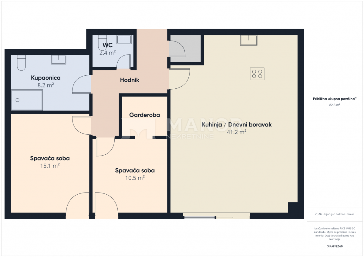 Appartamento Rešetari, Kastav, 103m2