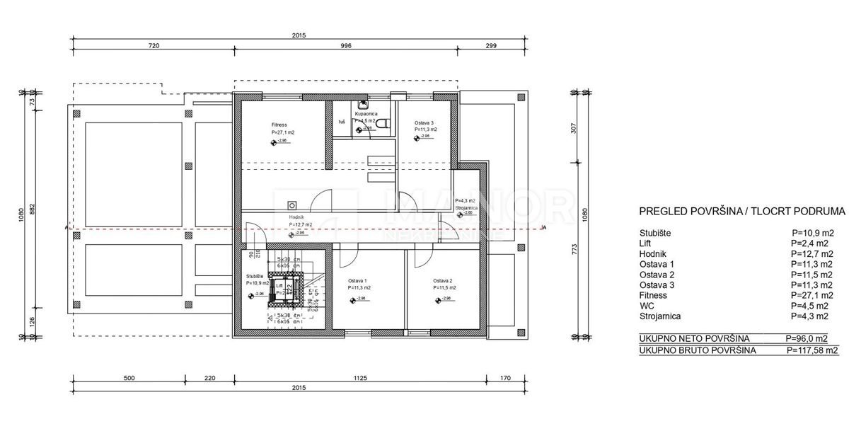 Appartamento Vrbnik, 113,20m2