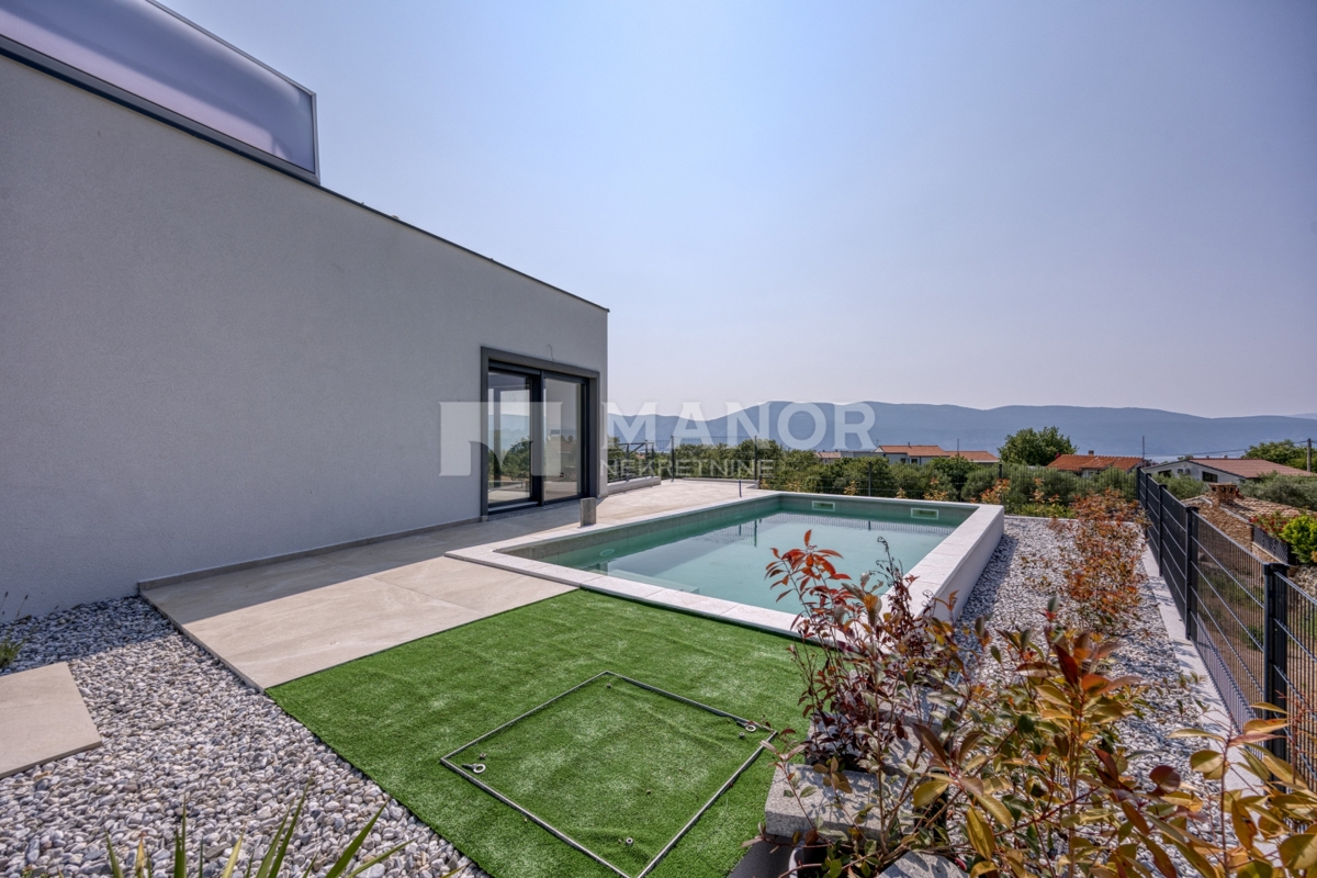 ISOLA DI KRK - Nuova costruzione! Casa bifamiliare con piscina e vista