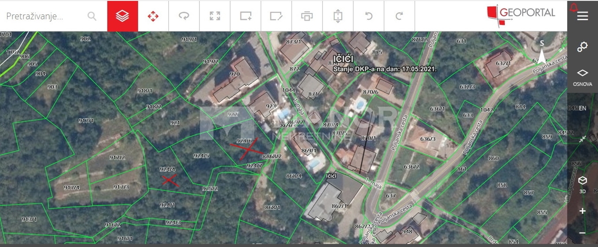 Terreno edificabile Ičići, Opatija - Okolica, 770m2