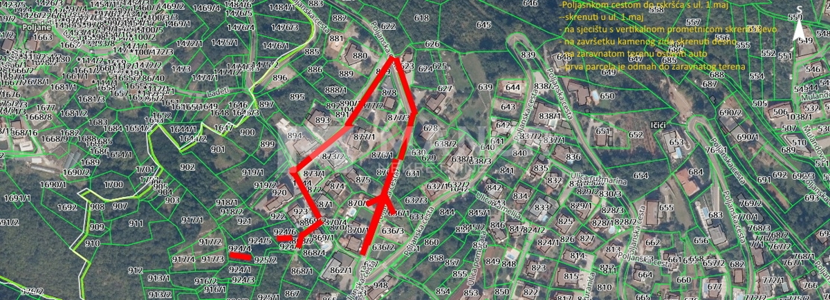 Terreno edificabile Ičići, Opatija - Okolica, 770m2