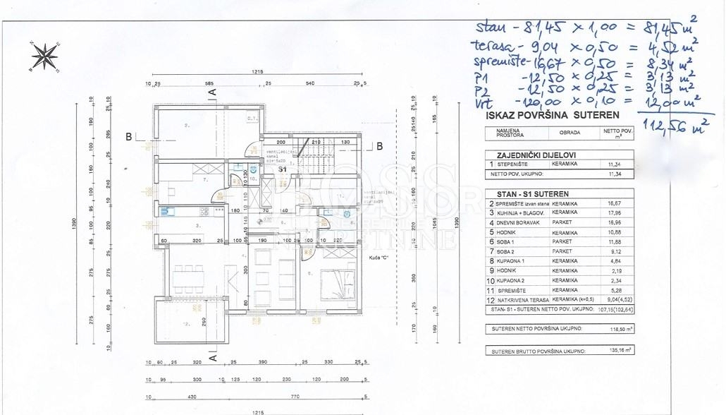Appartamento Donja Drenova, Sveti Ivan Zelina, 112,56m2