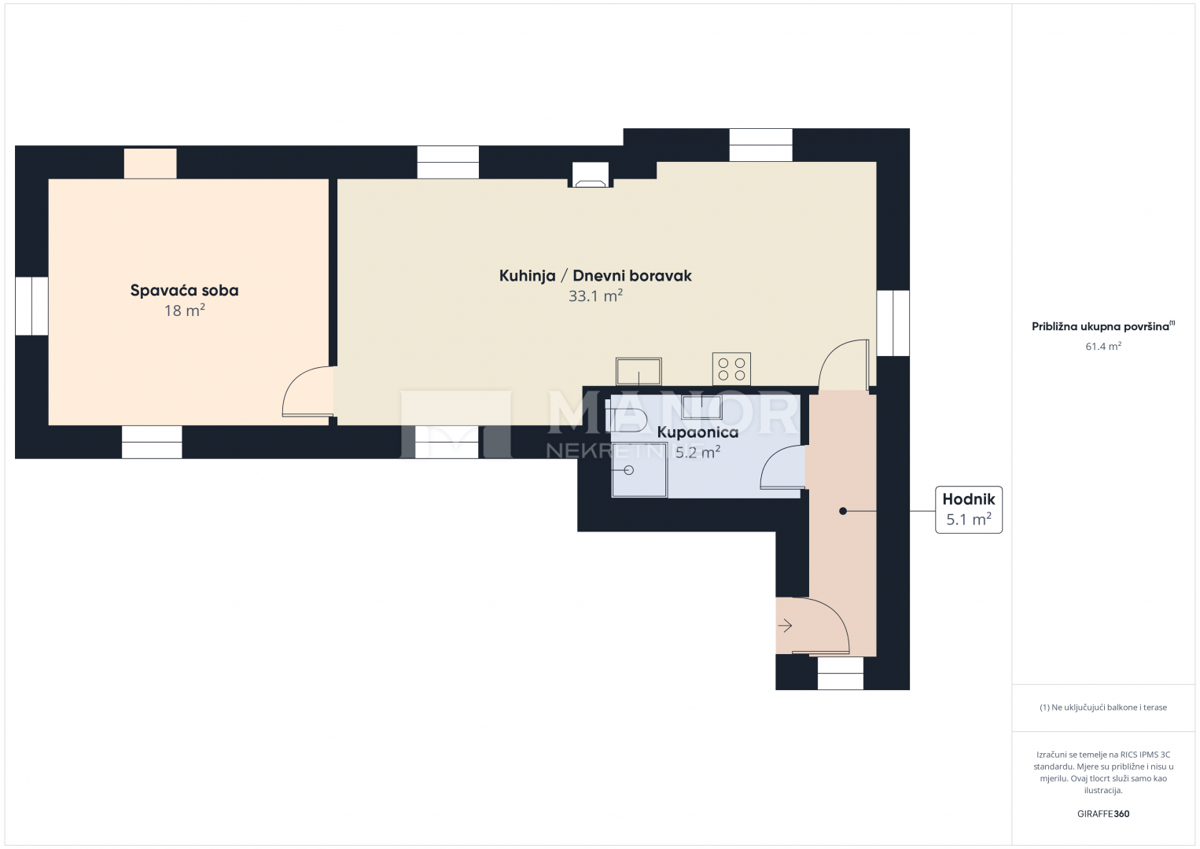 Appartamento Senj, 60m2