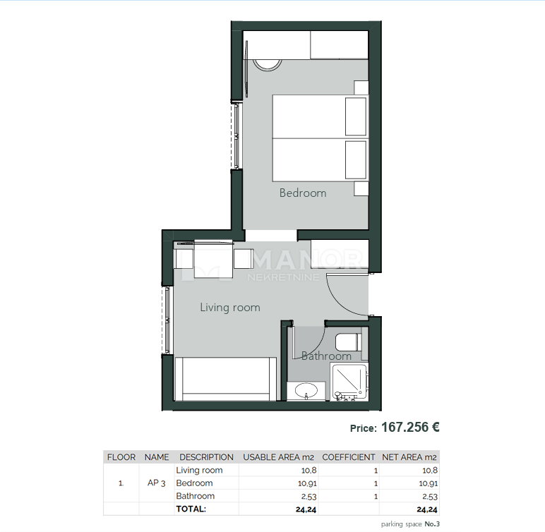 Appartamento Crikvenica, 23,03m2