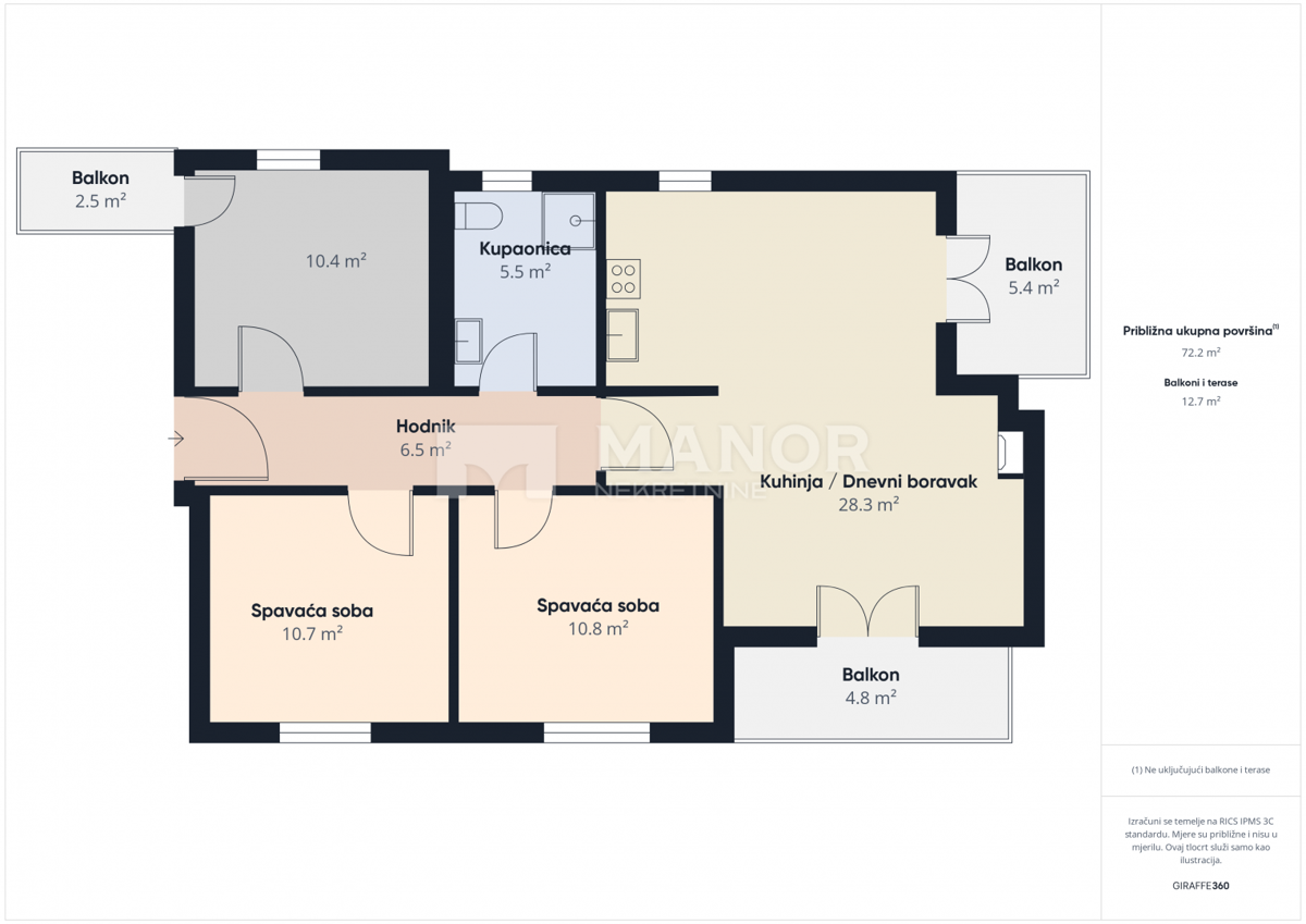 Appartamento Sroki, Viškovo, 85m2