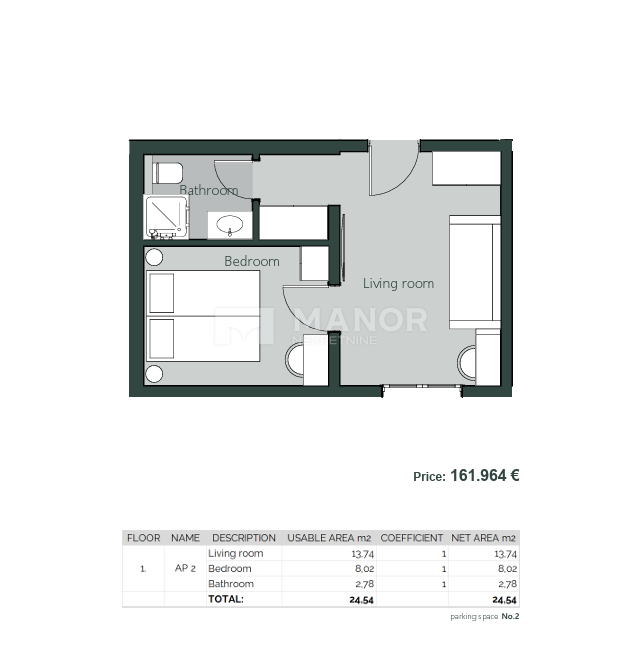 Appartamento Crikvenica, 23,03m2
