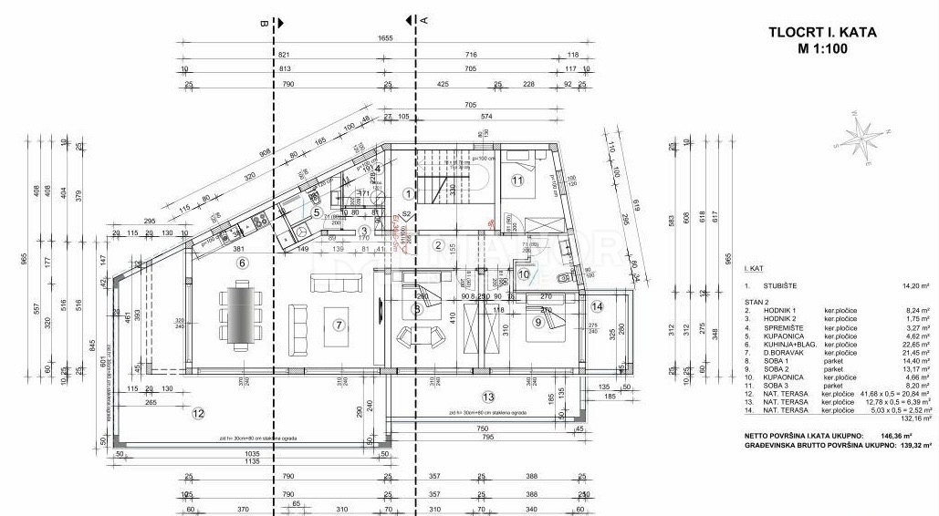 Appartamento Matulji, 122m2