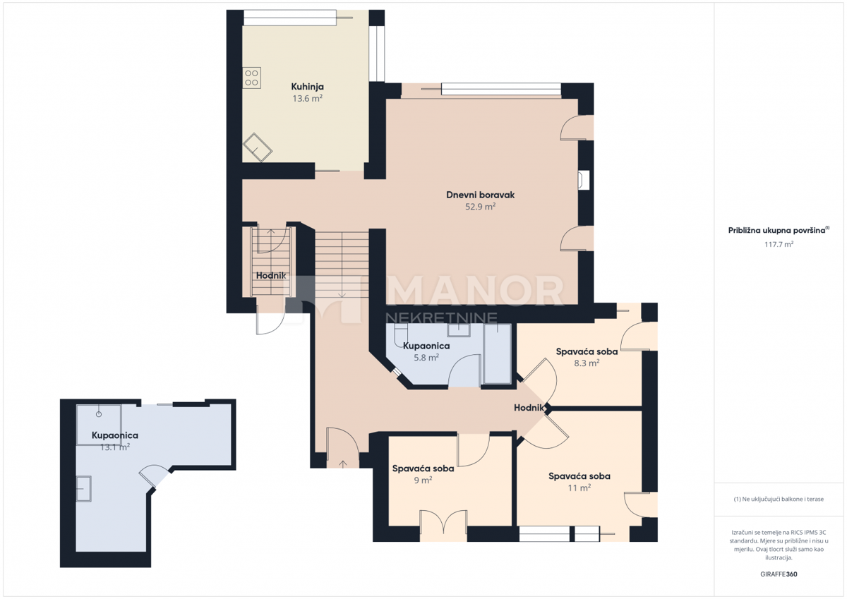 Opatija, Ičići - Appartamento con 3 camere da letto, terrazza e piscina