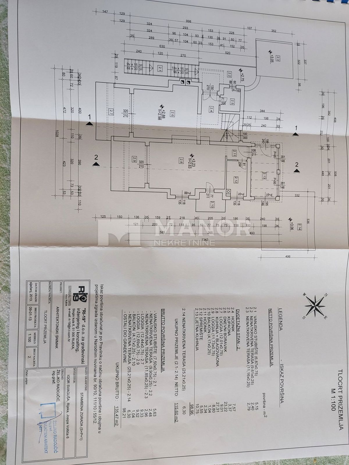 Appartamento Martinkovac, Rijeka, 138m2