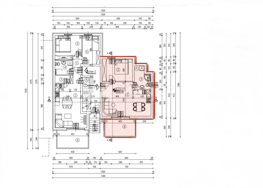 Appartamento Podmurvice, Rijeka, 54m2