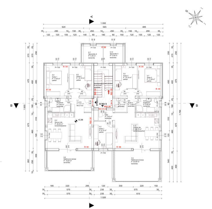Appartamento Marčelji, Viškovo, 66m2