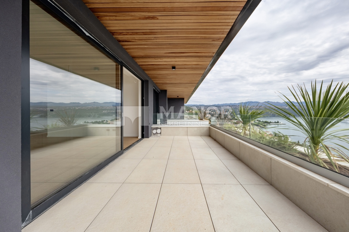 OPATIJA – Nuova costruzione, 2 camere da letto + soggiorno, 2° piano, giardino, piscina, garage