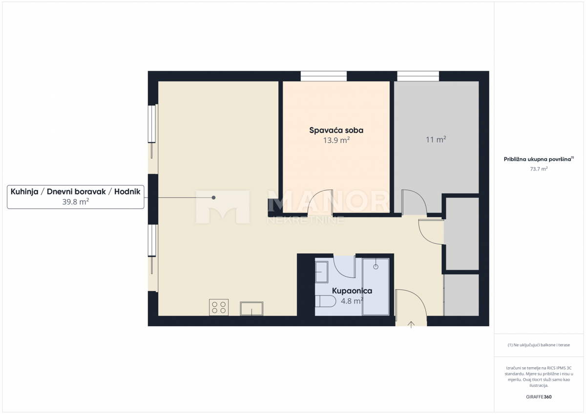 Appartamento Rešetari, Kastav, 83m2