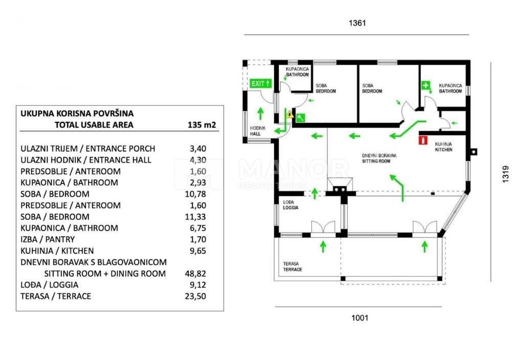 Appartamento Liganj, Lovran, 135m2