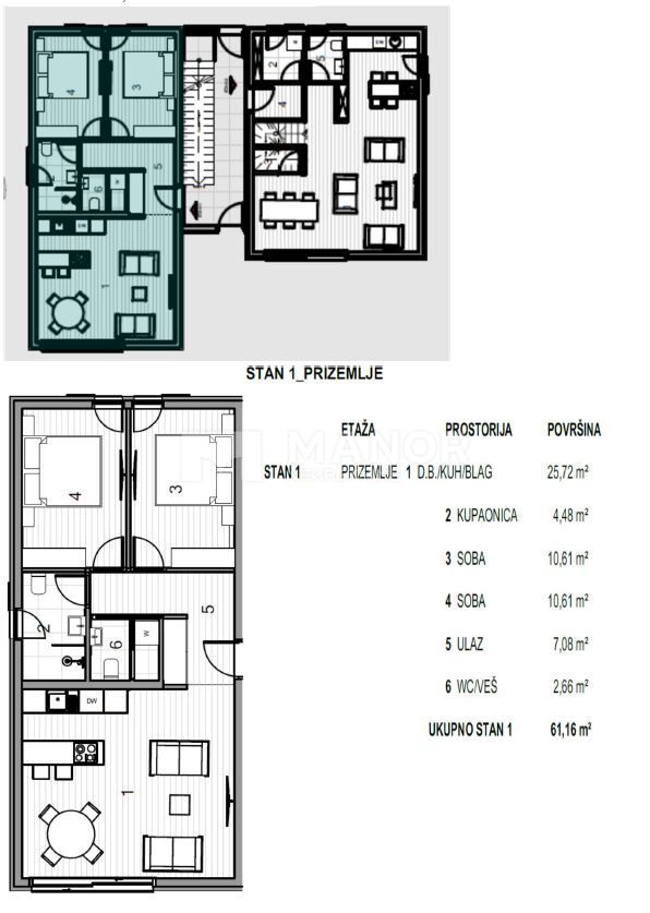 Appartamento Krk, 61,16m2