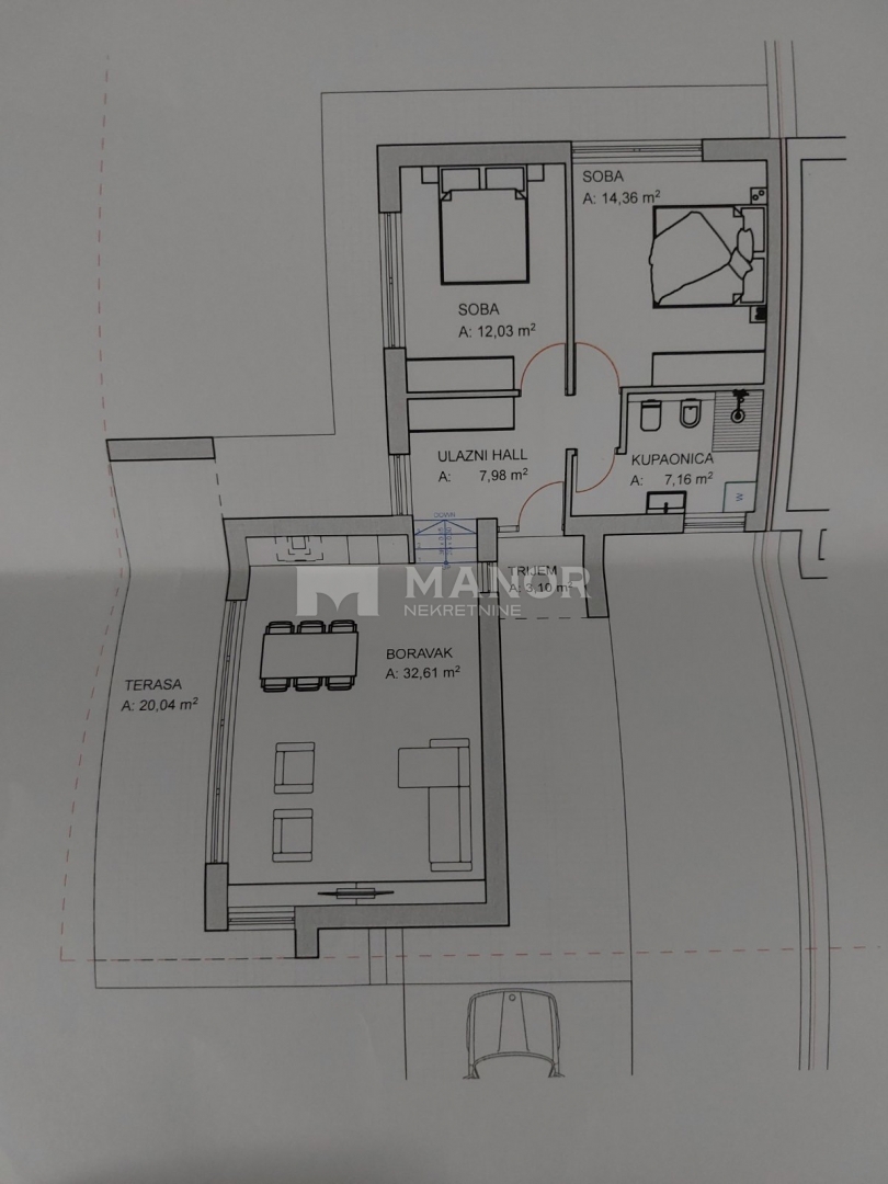 Terreno edificabile Tinjan, 1.128m2