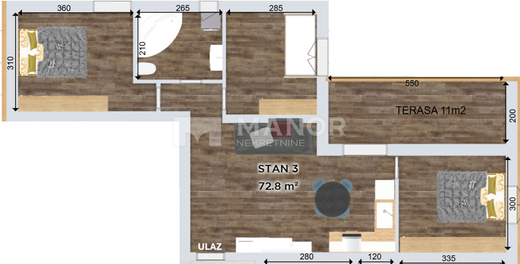 Appartamento Sušačka draga, Rijeka, 73m2