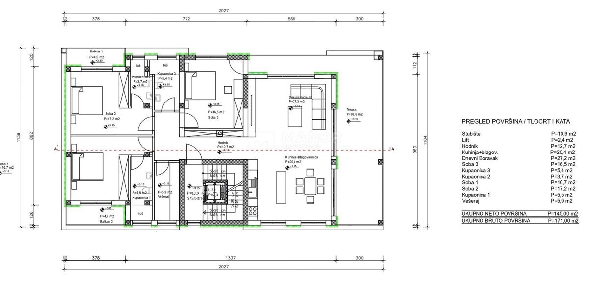 Appartamento Vrbnik, 145m2