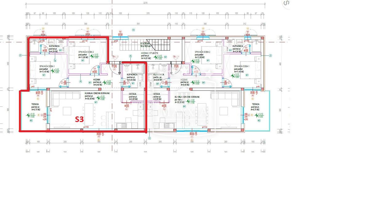 Appartamento Vodice, 99,42m2