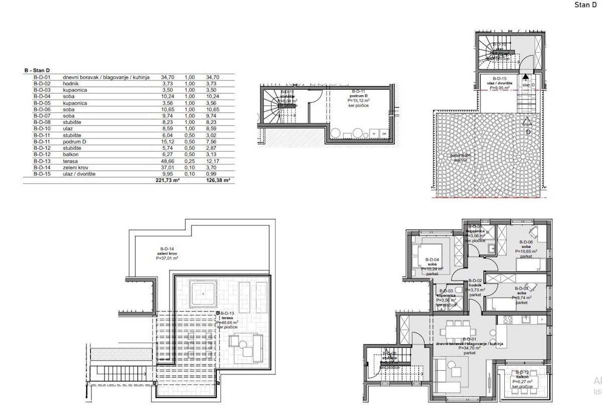 Appartamento con terrazza sul tetto e vista mare, Parenzo, Istria