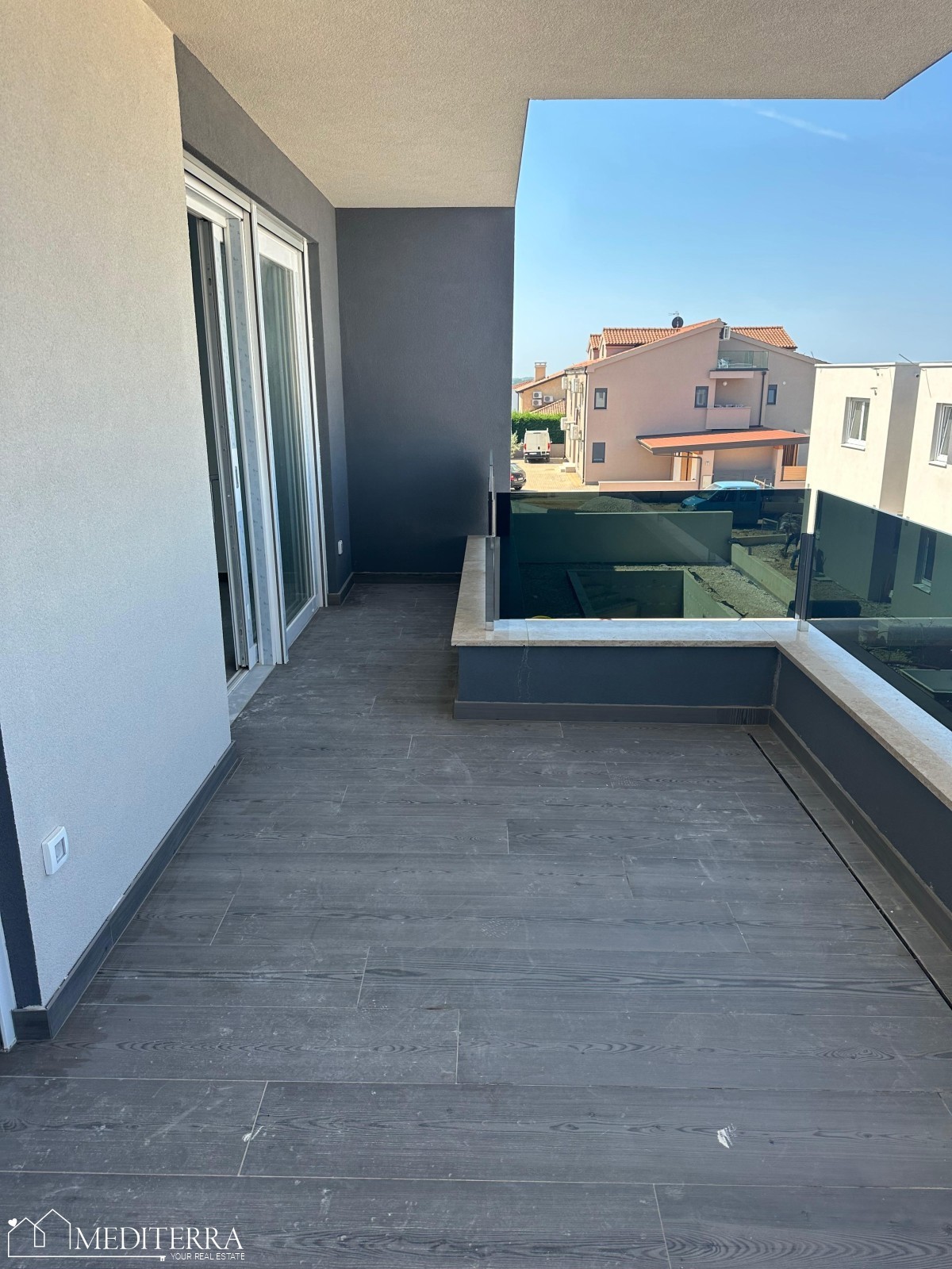 Appartamento con terrazza panoramica e vista mare, Vabriga, Istria