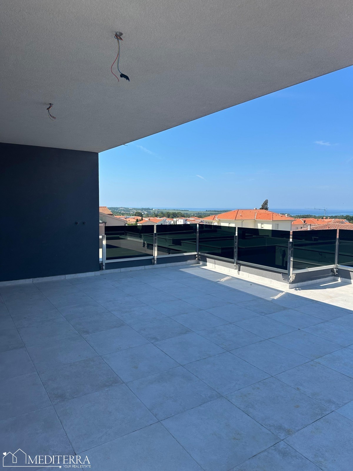 Appartamento con terrazza panoramica e vista mare, Vabriga, Istria