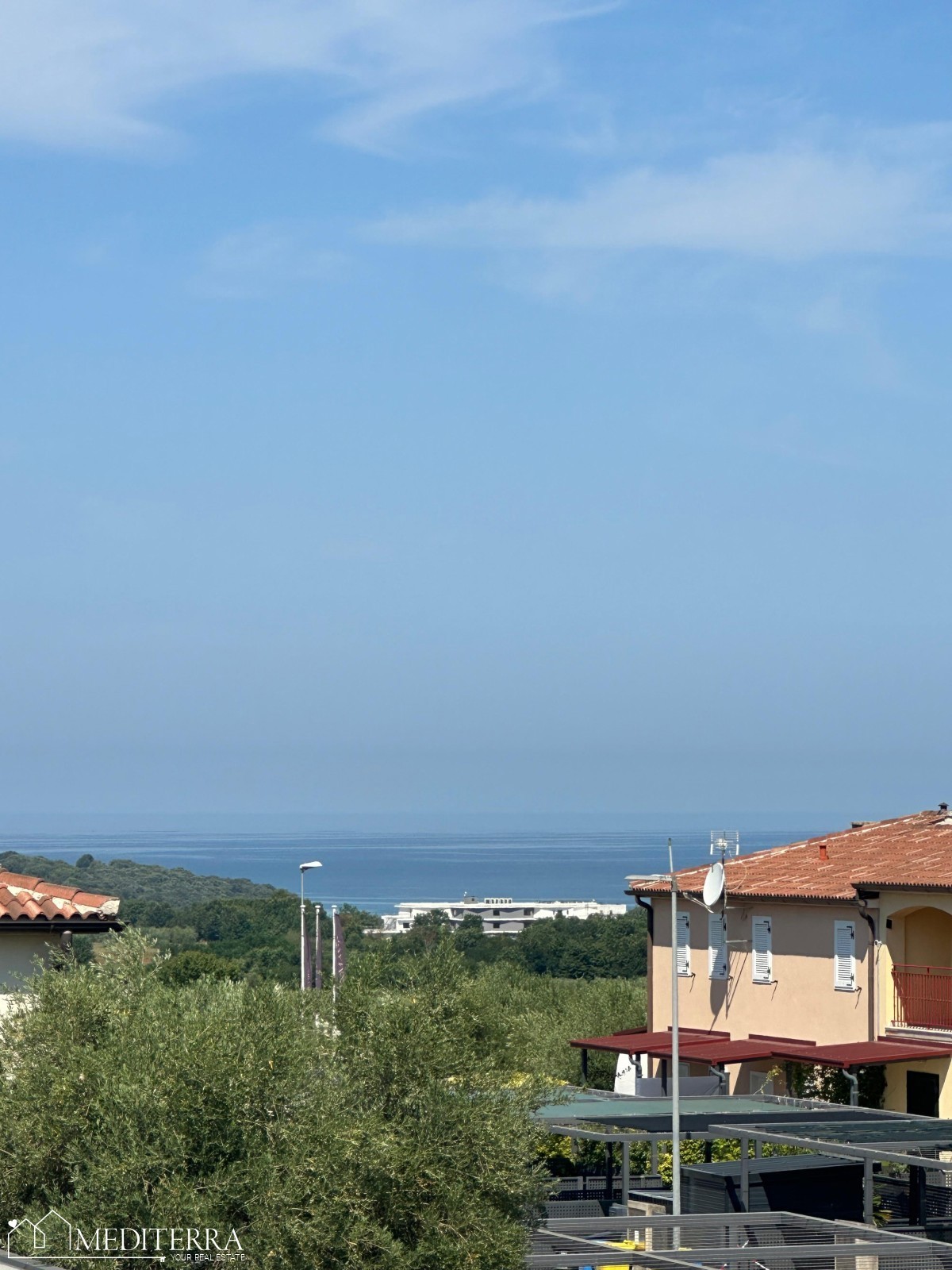 Appartamento con terrazza panoramica e vista mare, Vabriga, Istria