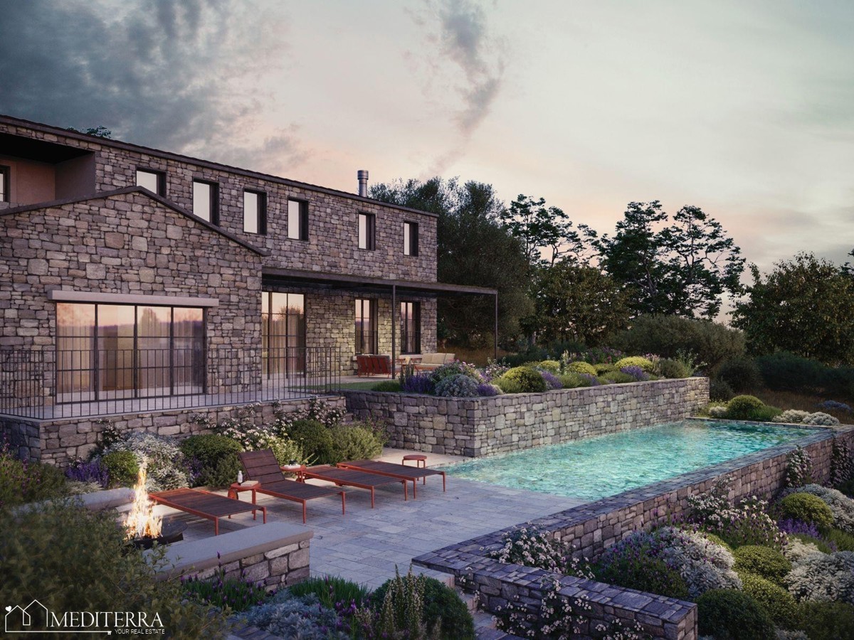 Villa con splendida vista mare, Verteneglio, Istria