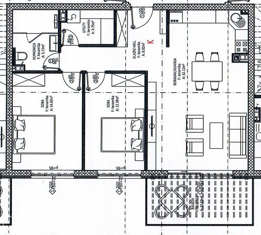 NUOVO appartamento con due camere da letto al terzo piano, Tar, Istria