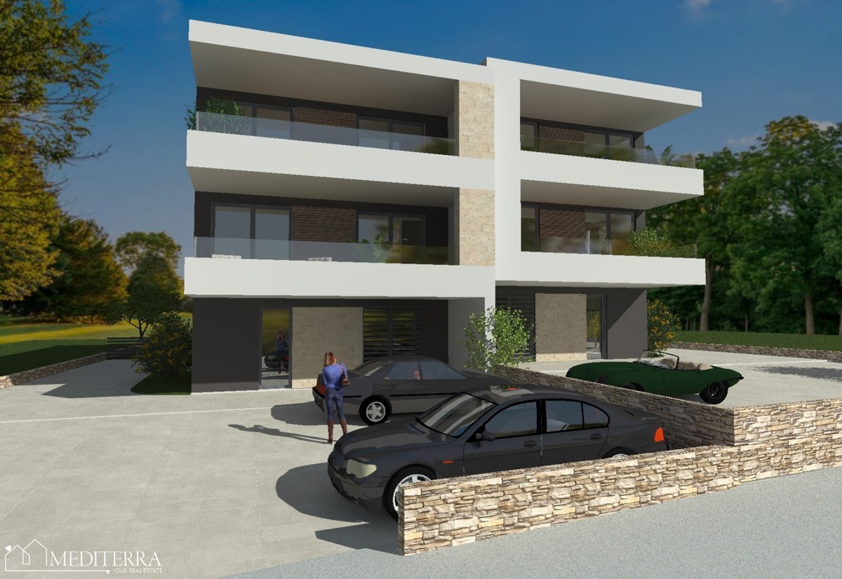 OTTIMA OCCASIONE A LOVREČICA – NUOVA COSTRUZIONE CON GIARDINO DI 200 m²!