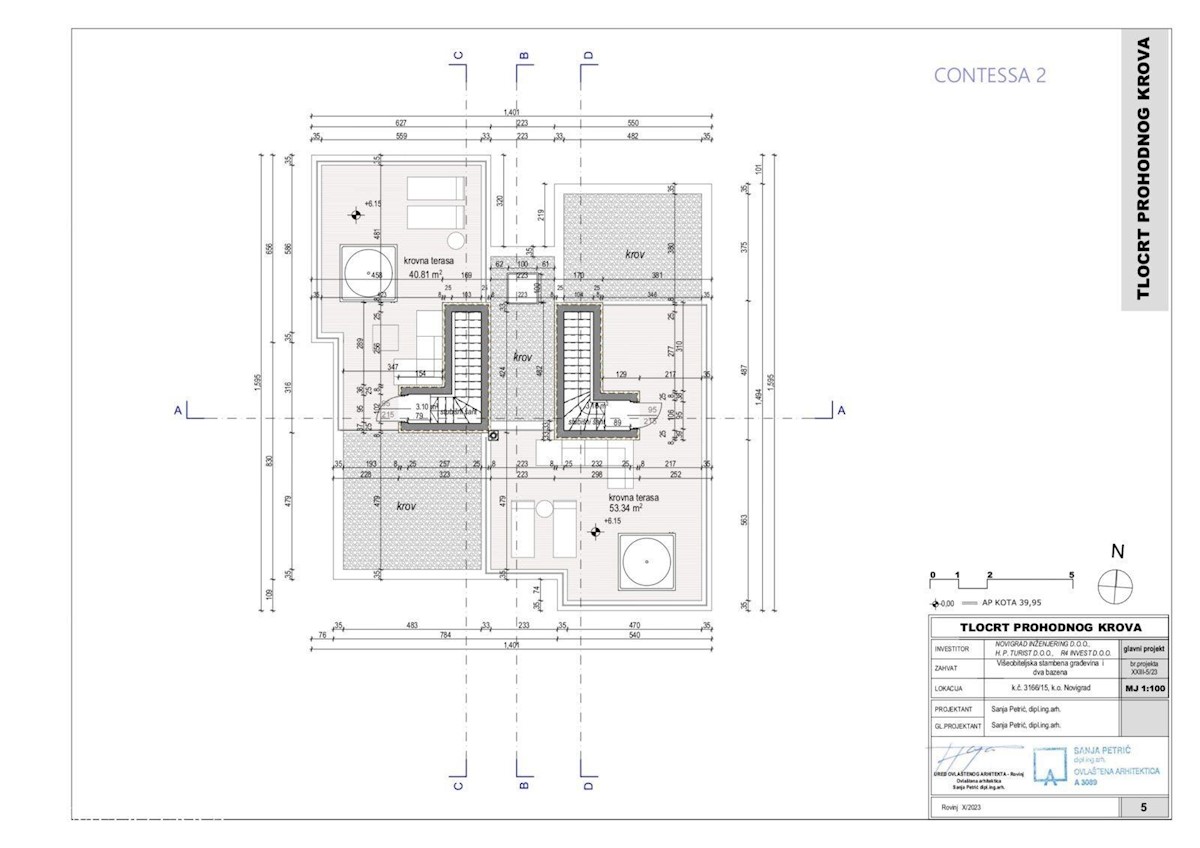 Contessa Residence 6., appartamento 3., con terrazza sul tetto, Cittanova, Istria