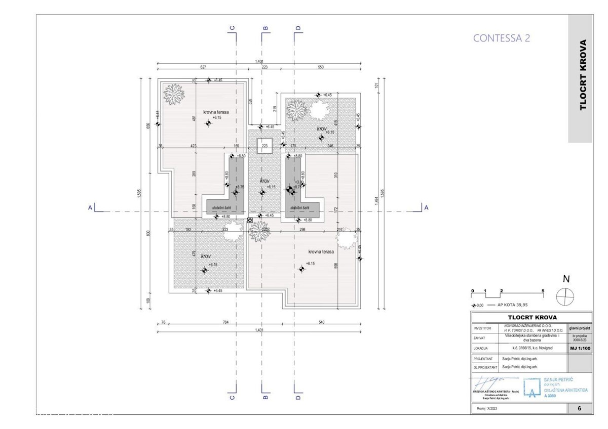 Contessa Residence 6., appartamento 3., con terrazza sul tetto, Cittanova, Istria