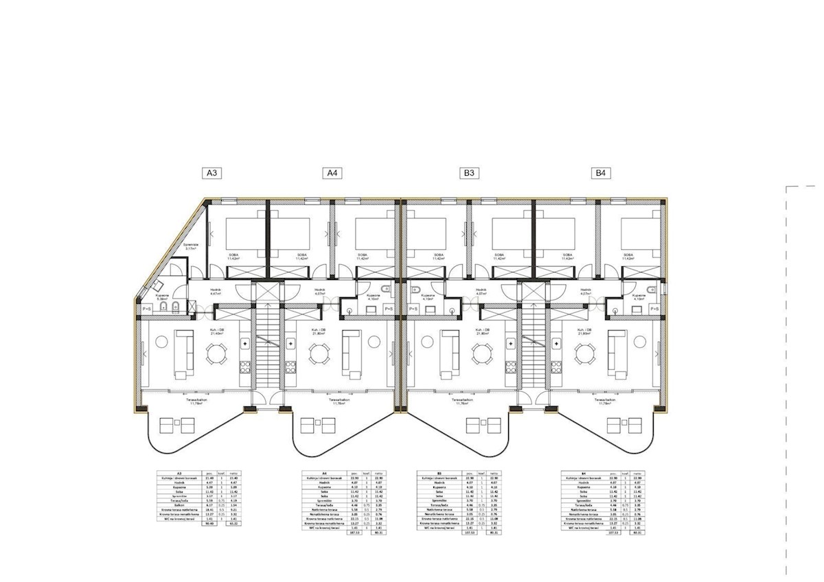 Appartamento in edificio nuovo, con terrazza sul tetto, Tar, Istria