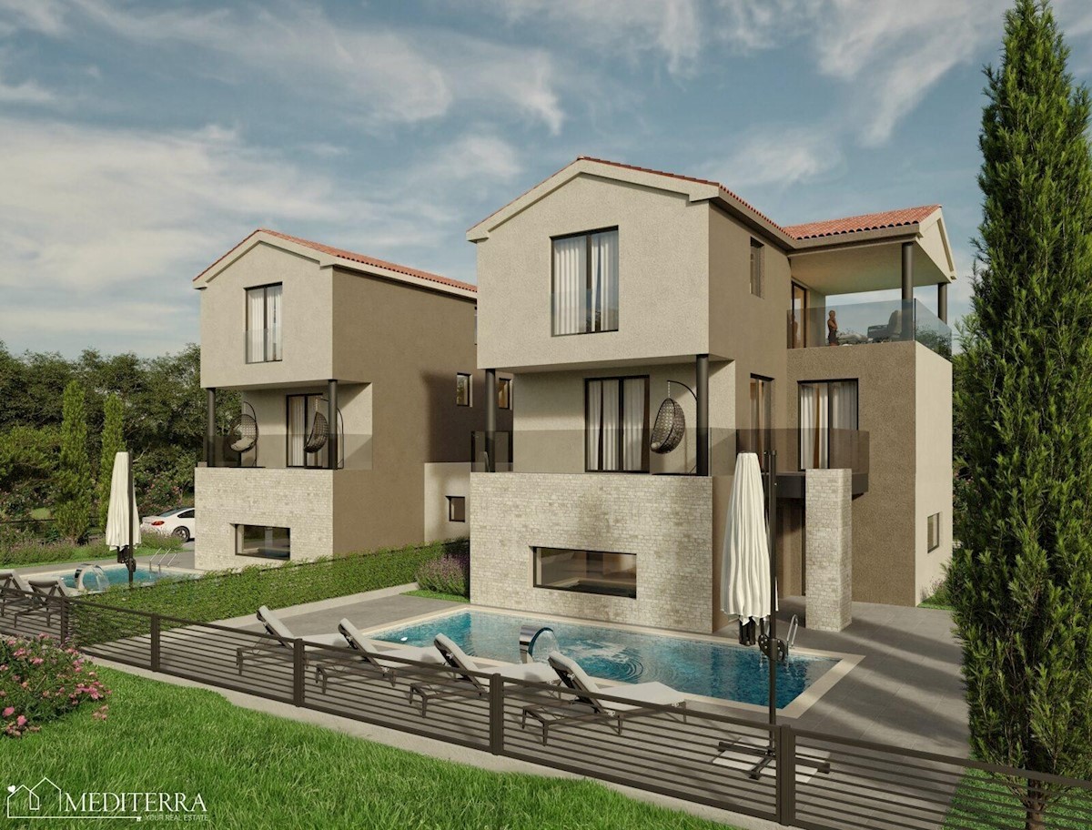 Nuovo progetto, ville con piscina, con vista sul mare, Cittanova, Istria