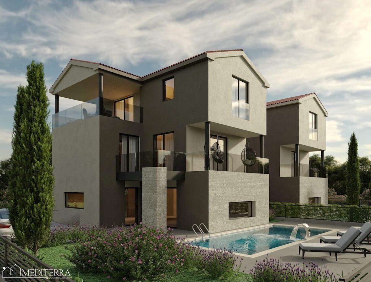 Nuovo progetto, ville con piscina, con vista sul mare, Cittanova, Istria