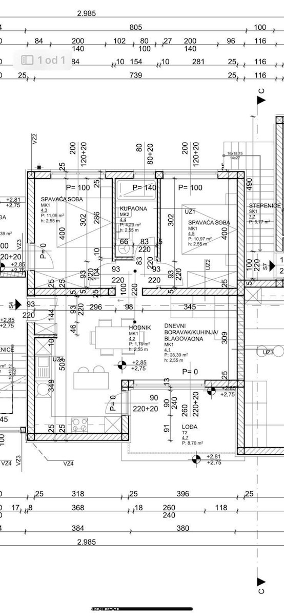 Appartamento al 2° piano con vista mare, Cittanova, Istria